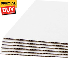 , 25 Pack 11x17 One-side White Corrugated Cardboard Sheets, Flat Cardboard Inser