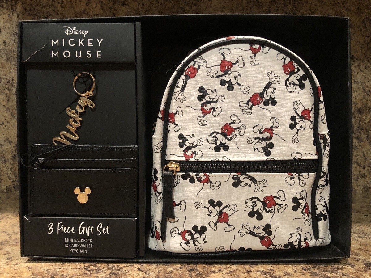 New Disney Mickey Mouse 3 Piece Gift Set Wallet Keychain Bag 3 piece character backpack gift sets at TJMaxx! Comes with a  main image 4