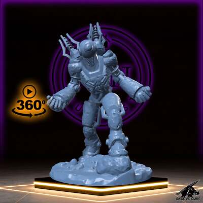 Tesla Coil Golem | Clockwork Giant | Miniature for Tabletop games like D&D and W