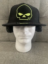 Harley-Davidson Willie G Skull Black Beauty Fitted Flap Hat - Men’s 7 3/8(L)