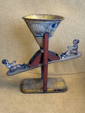 Rare Vintage 1950 s J. Chein Tin Litho See Saw Busy Mike Beach Sand Toy