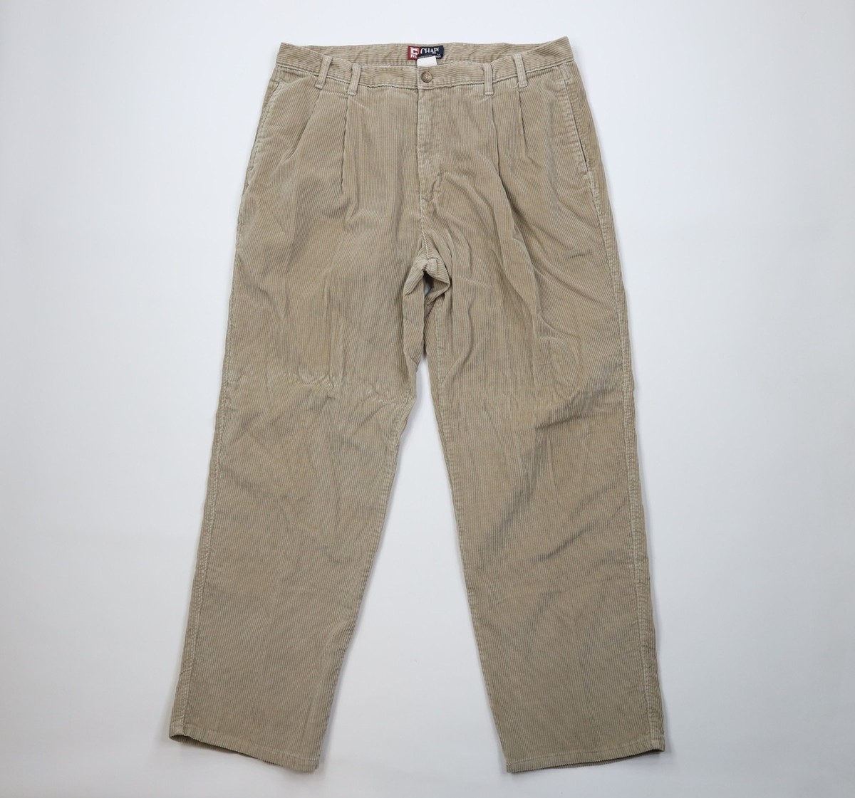 90S POLO RALPH LAUREN DULTON PANTS 麻混 Vintage 90s Chaps Ralph Lauren Mens 38x32 Distressed Wide Leg