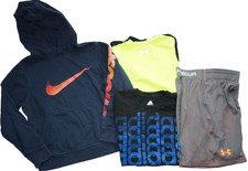 Youth Boys Lot 4 UNDER ARMOUR, ADIDAS  NIKE Hoodie, Shorts  Shirts Kids MEDIUM