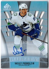 2021-22 SP Game Used Purity Autographs VASILY PODKOLZIN P-95 /25 Canucks RC Auto