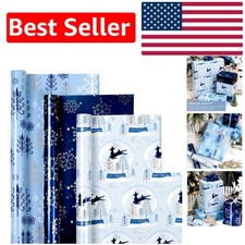 Quality Gift Wrap Paper - 3 Mini Rolls for Christmas & Special Occasions