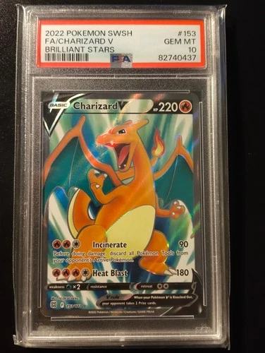 Charizard V 153 PSA 10 153/172 Brilliant Stars English