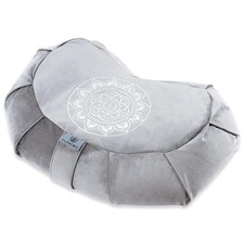 Meditation Cushion - Comfortable Floor Pillow - Traditional Crescent Meditati...