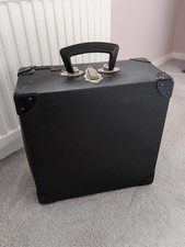 Vintage Top Hat Box storage carry case with handle 14x12x8in
