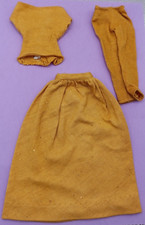 NO TARIFFS Lot of 1960s Vintage Barbie Doll Yellow PAK Skirt Top Pants