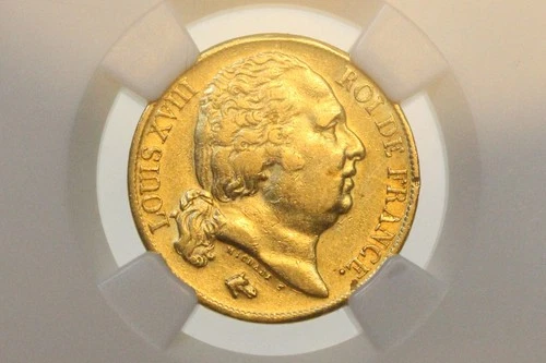 1817A France Gold 20 Francs Louis XVIII NGC XF45