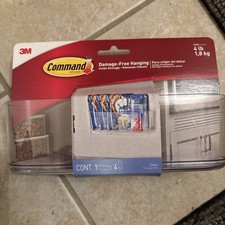 Command Large Caddy, Holds up to 4 lb, 8.6 x 3.1 x 3, 1 Caddy with 4 Command