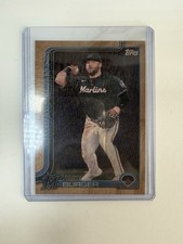 2025 Topps Series 2 Wood Paper Stock /25 Jake Burger Marlins