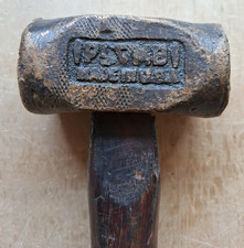 PLUMB 1430 Brass Mallet Hammer Wood Handle Made in USA VTG Tool 13" 1.13 lbs.