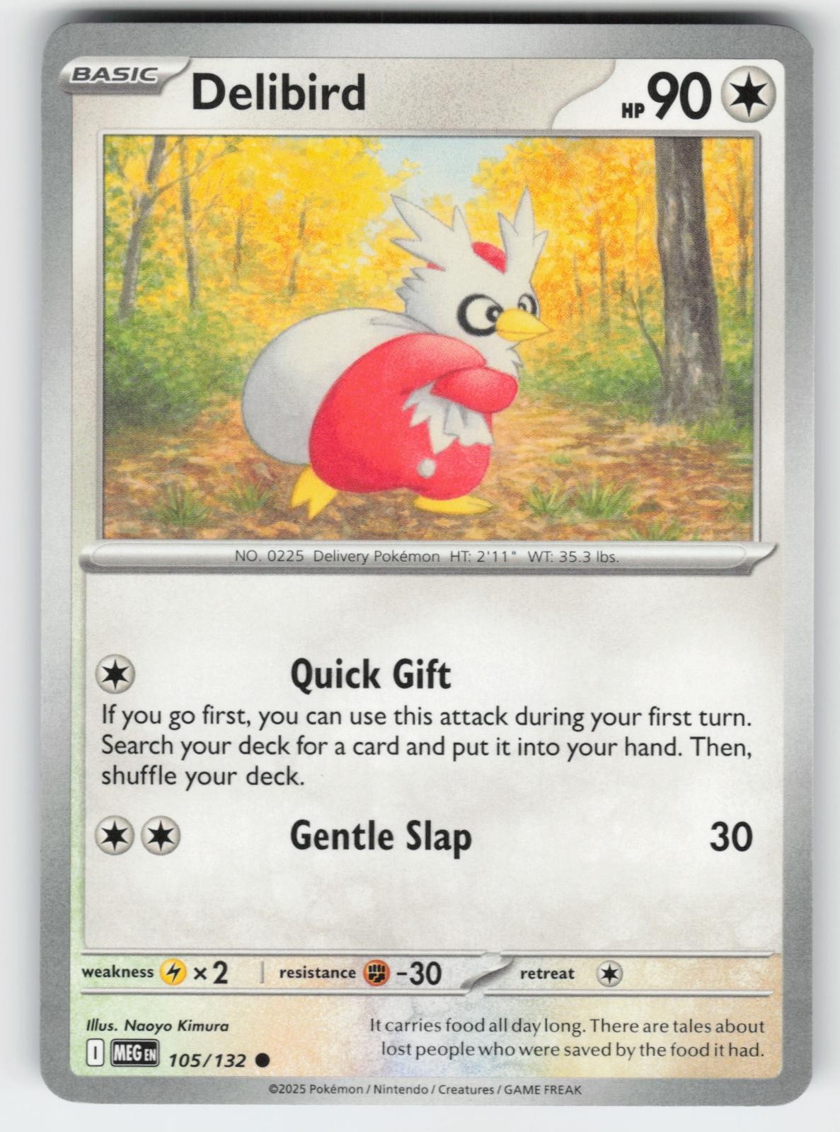 Delibird 105/132 Common Mega Evolution Pokemon Near Mint
