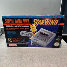 Nintendo SNES Super Nintendo Console Bundle Box Cables Starwing - Working Tested