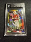 2024 Panini Select Club Level #218 Drake Maye Red & Yellow Shock Prizm RC BGS 9