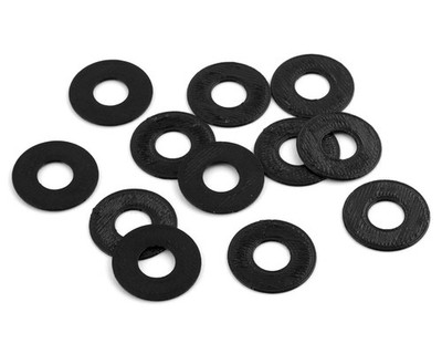 Webster Mods 1/8 Scale Protective Body Washers (12) (Black) [WMBPW18B]