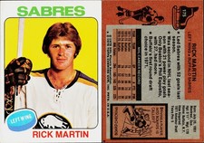 1975-76 Topps Hockey Card #175 Rick Martin