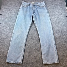 Levi s 505 Men s 36x34 Light Wash Straight Leg Denim Jeans Y2K Classic