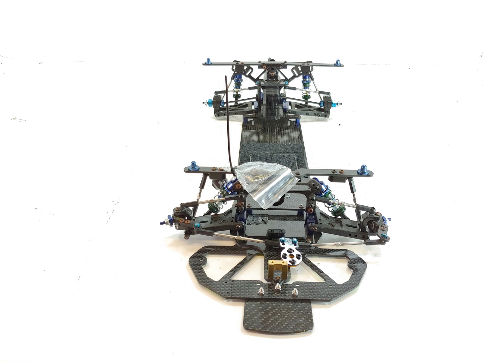 RARE CUSTOM WORKS PATRIOT 1/10 2WD CARBON FIBER RC DRAG CAR ROLLER SLIDER CHASSI