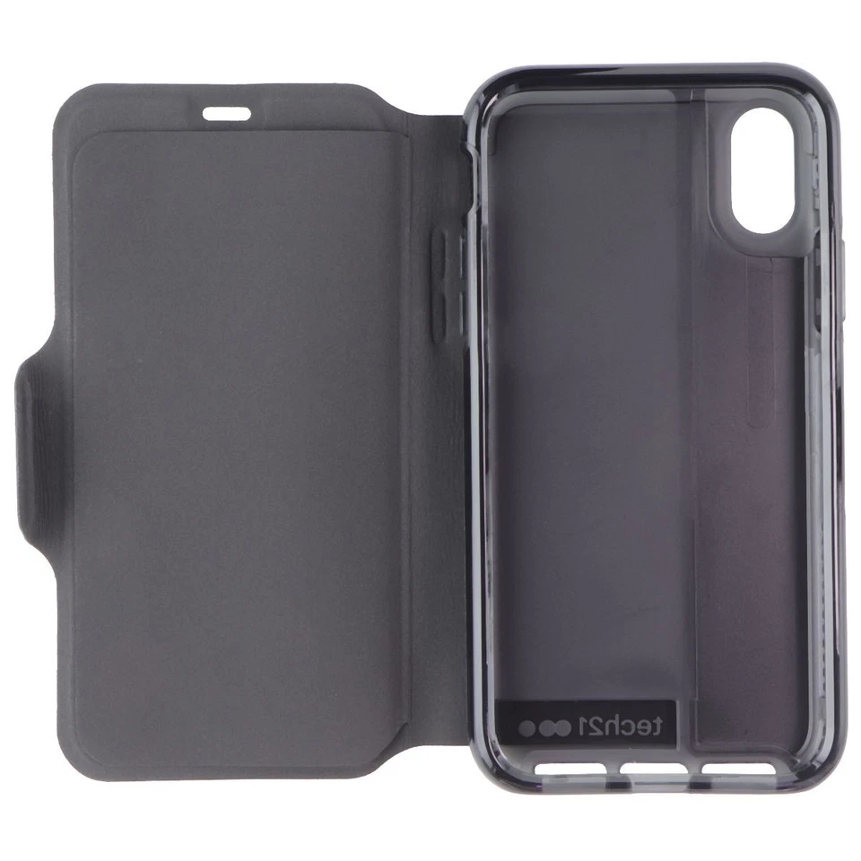 Funda protectora tipo folio Tech21 EvoWallet para Apple iPhone X/XS - Negra Foto 3 de 3