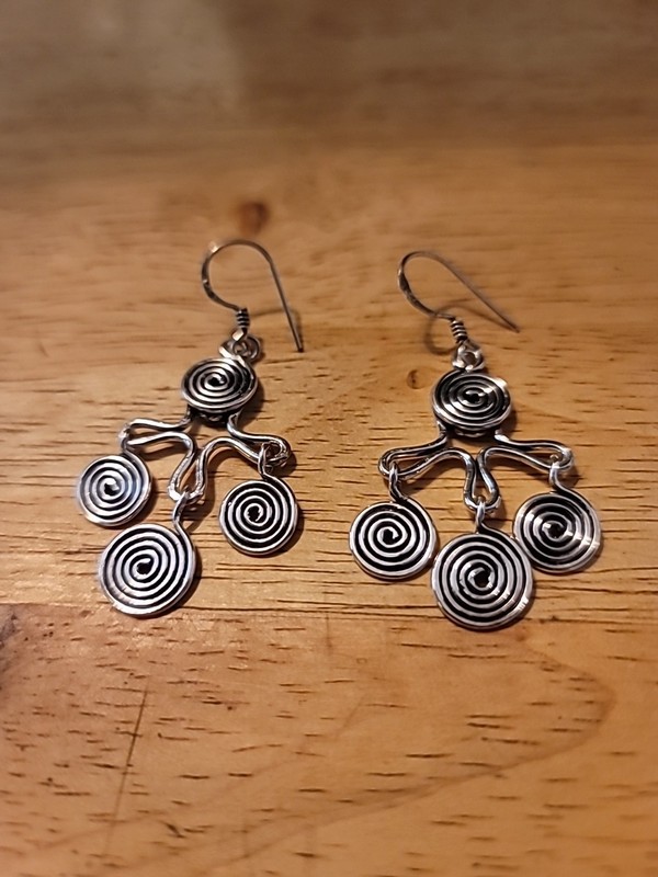 925 sterling silver dangle earrings