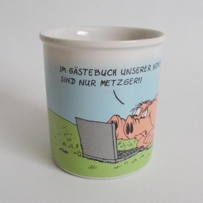 Uli Stein German Pig Mug Funny Internet Cartoon Becher Coffee Cup With Box