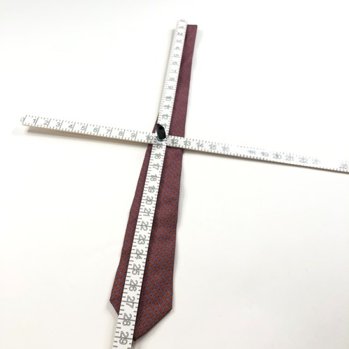Brooks Brothers Makers 100% Silk Neck Tie Geometric Link Orange Brown 3.75/58-in - Picture 4 of 8