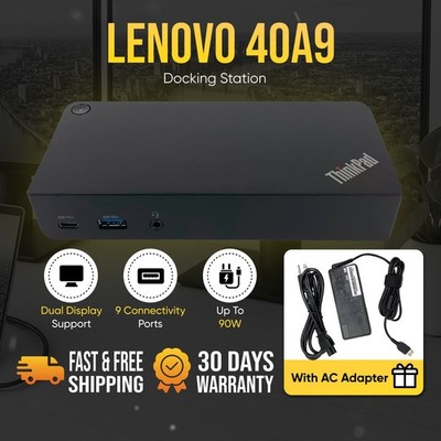 Lenovo ThinkPad Universal USB-C Docking Station Dual DisplayPort w/ 90W Adapter