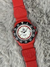 Tag Heuer Formula 1 385.513 McLaren Marlboro F1 Red White black Senna New Strap