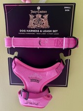 Juicy Couture Dog Harness  Leash Set 6 Foot Leash Pink Color  Small 