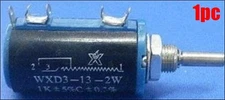 1Pc Rotary Multiturn Wirewound Potentiometer WXD3-13-2W 1K Ohm Ic New ff