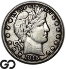 1915-S Barber Half Dollar, Choice VF Tough Silver 50c