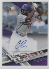 2017 Topps Chrome Rookie Purple Refractor 175/250 Andrew Toles #RA-AT Auto 0e7