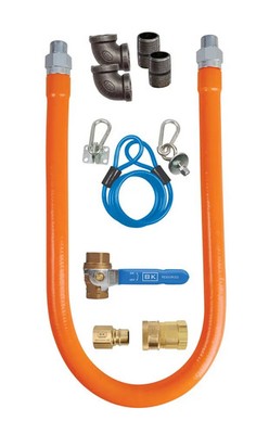 BK Resources 36'' Gas Hose Connection Kit #9 - 3/4'' Inner Diameter