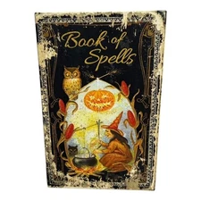 Halloween Witches' Faux “Book Of Spells” Stash Storage Box 8.5"x5.5"x1.25" New