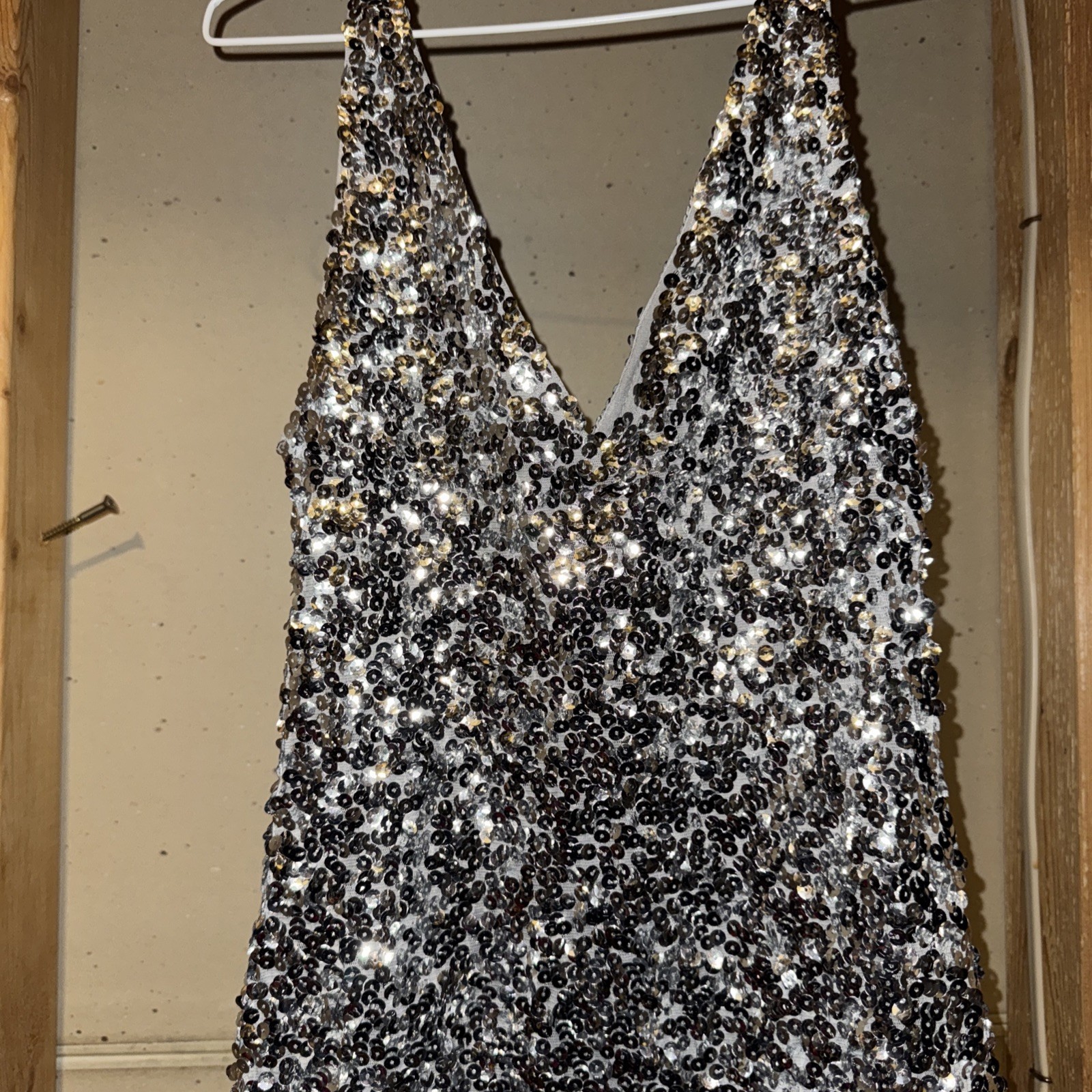 Silver sequence dress - image 3