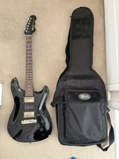 Fret King Super 50 Electric Guitar by Trev Wilkinson Black. Includes Gig Bag