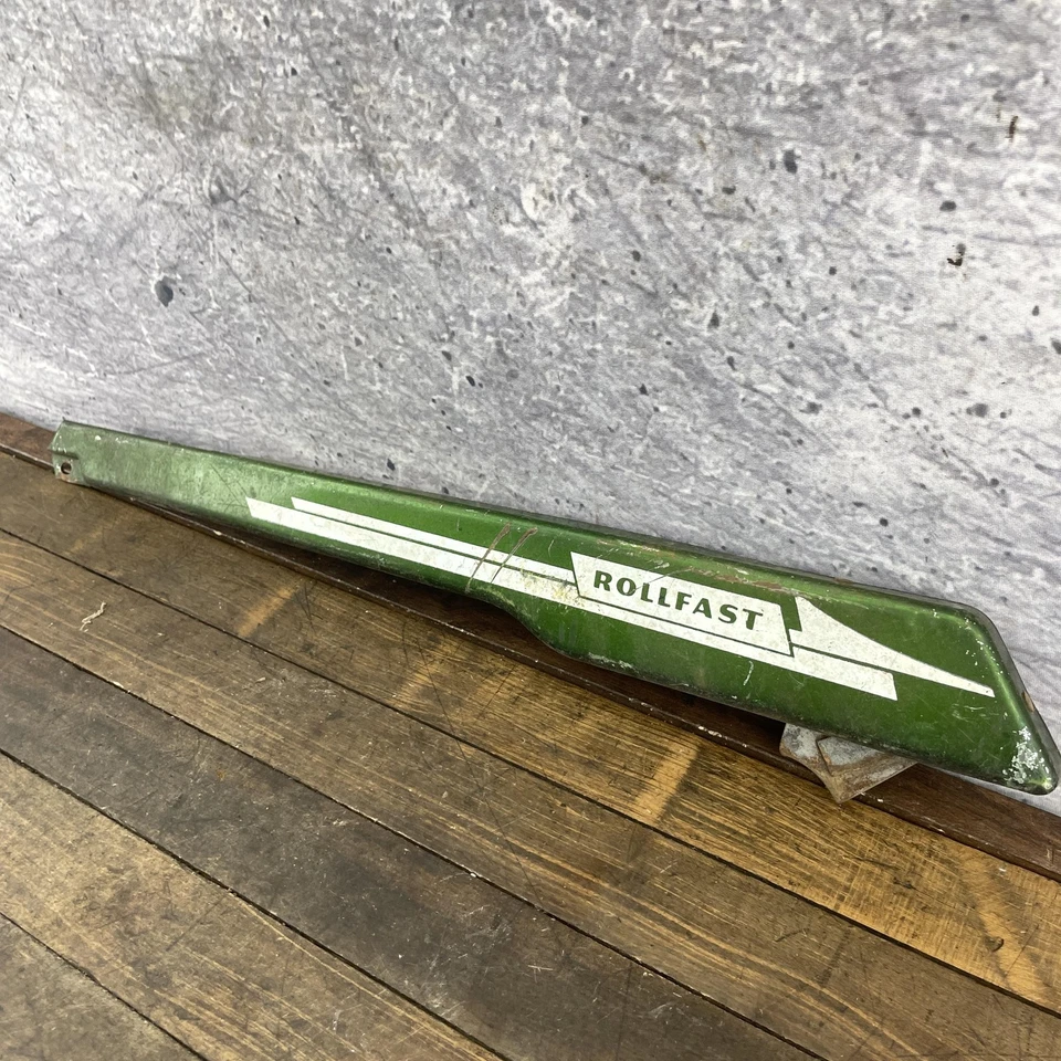 Vintage Rollfast Bicycle Chain Guard Green Steel Chainguard Cruiser Bike - Image 2 of 4
