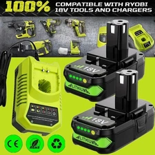 2PACK 2.0Ah For RYOBI 18V Battery /Charger One Plus High Capacity P109 Lithium