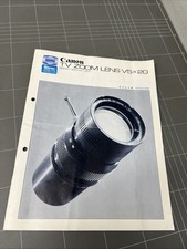 VINTAGE CAMERA BROCHURE PHOTOGRAPH PHOTOGRAPHY CANON TV ZOOM LENS V5