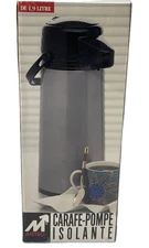 Metro 1.9 L Air Pump Thermal Carafe Coffee Beverage Dispenser w/ Box & Manual