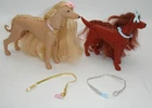 Barbie Glam N Groom Ruby Irish Setter & Lacey Dogs Mattel Vintage 1999