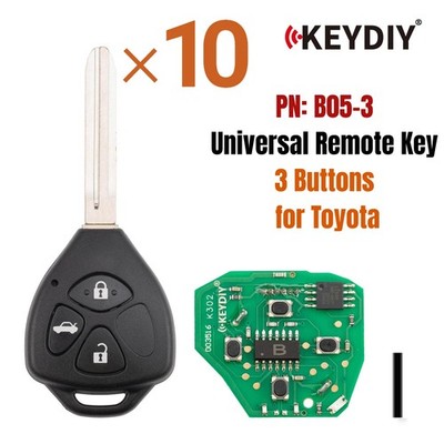 KEYDIY KD B05-3 Universal Remote Key 3 Buttons for Toyota Type for KD-X4/KD-X2