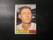 1961   TOPPS #187  BILLY KLAUS   SENATORS   EX/EXMT