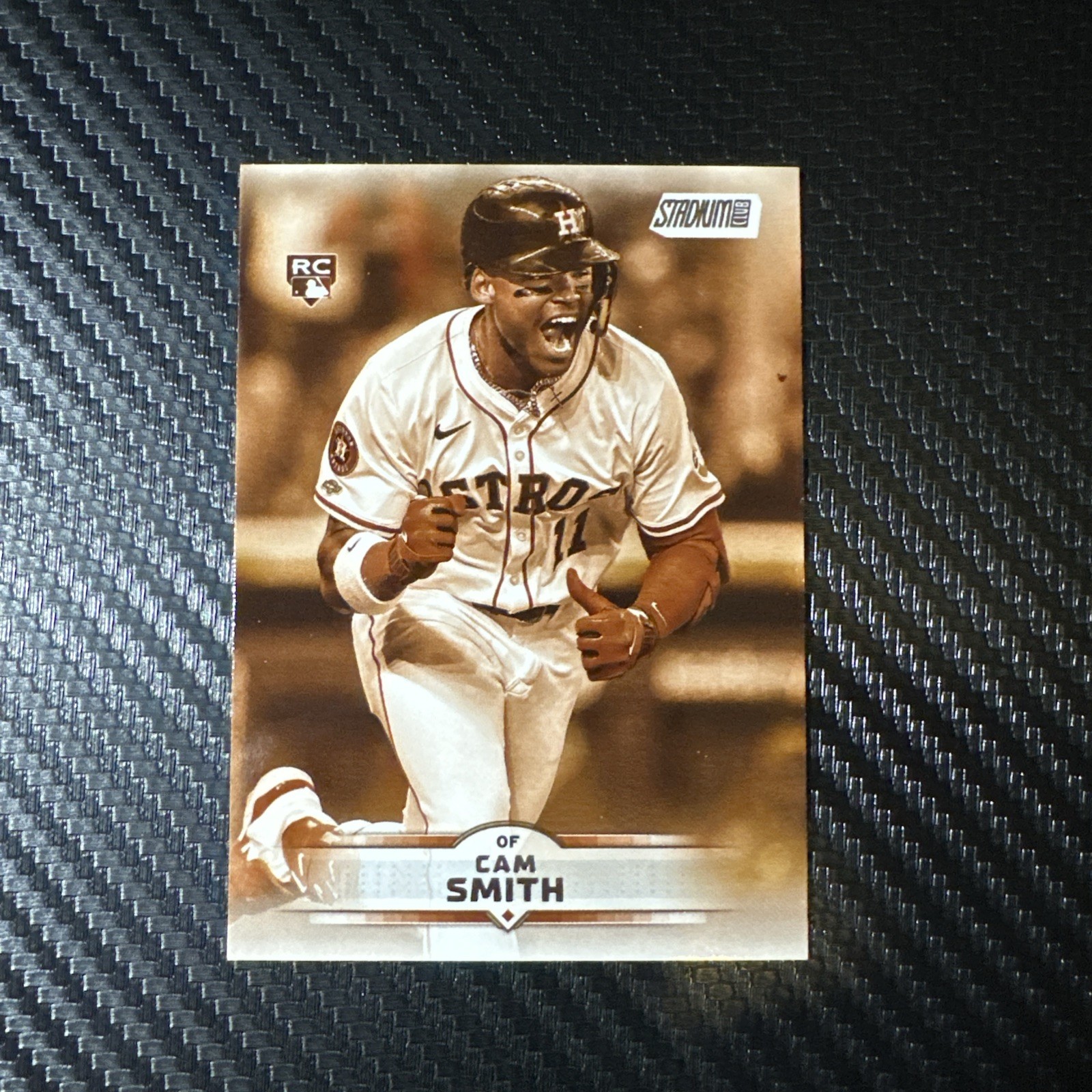 Cam Smith 2025 Stadium Club #60 Sepia Parallel RC Astros Baseball Card