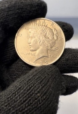1922 Peace Dollar $1 Silver Coin Circulated Business Strike Uncertified