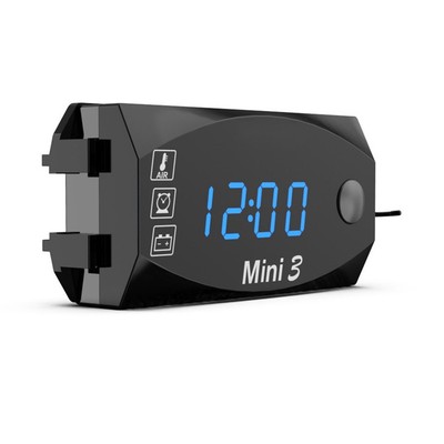 LCD Display, Voltmeter, Waterproof, IP67, Digital Time Clock for Motorcycle, R2397