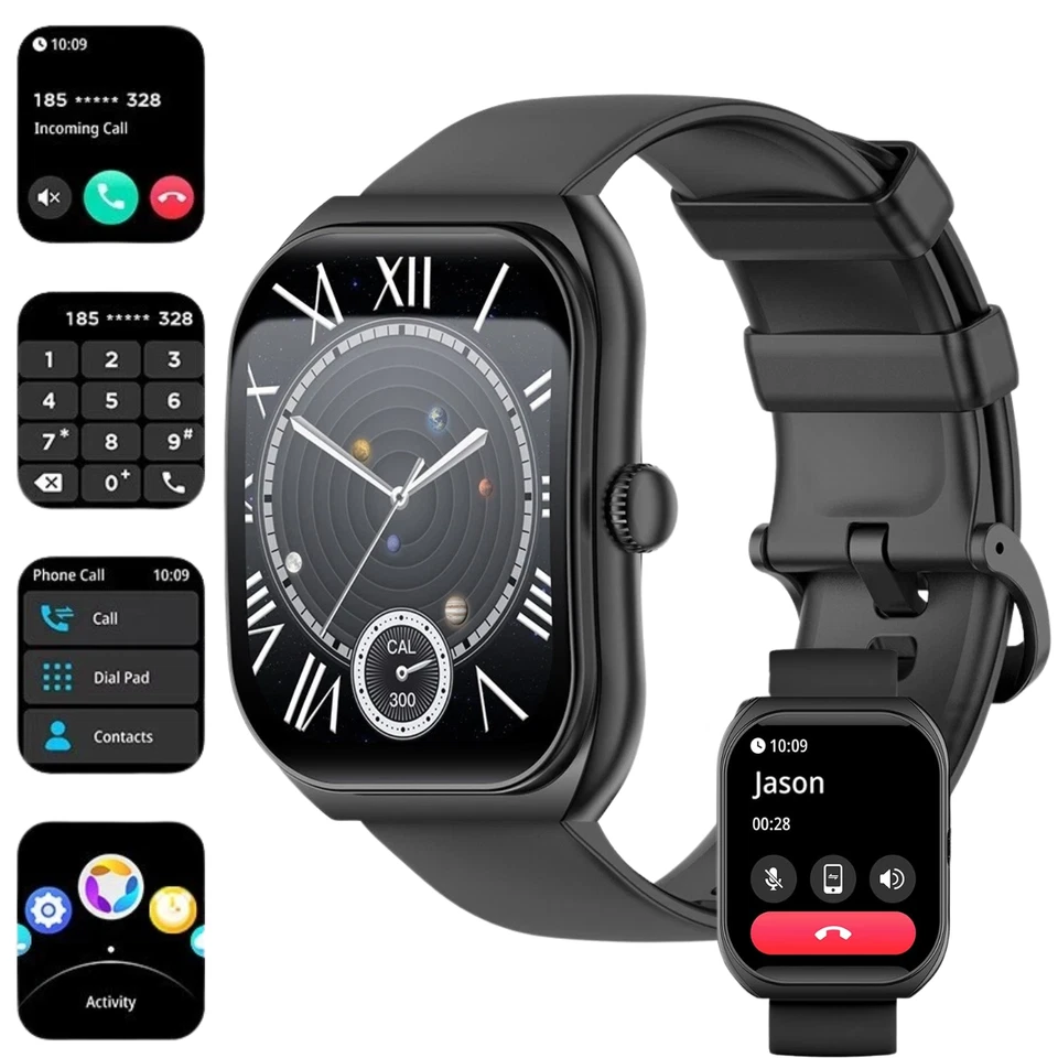 Smart Watch for Men Women 2.01" Curved Display Bluetooth Calling 100+ Sport Mode - Image 2 of 4