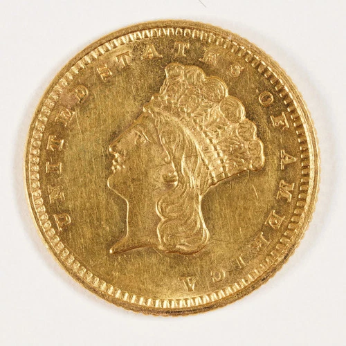 1861 $1 Gold Indian Head Princess Dollar 31290